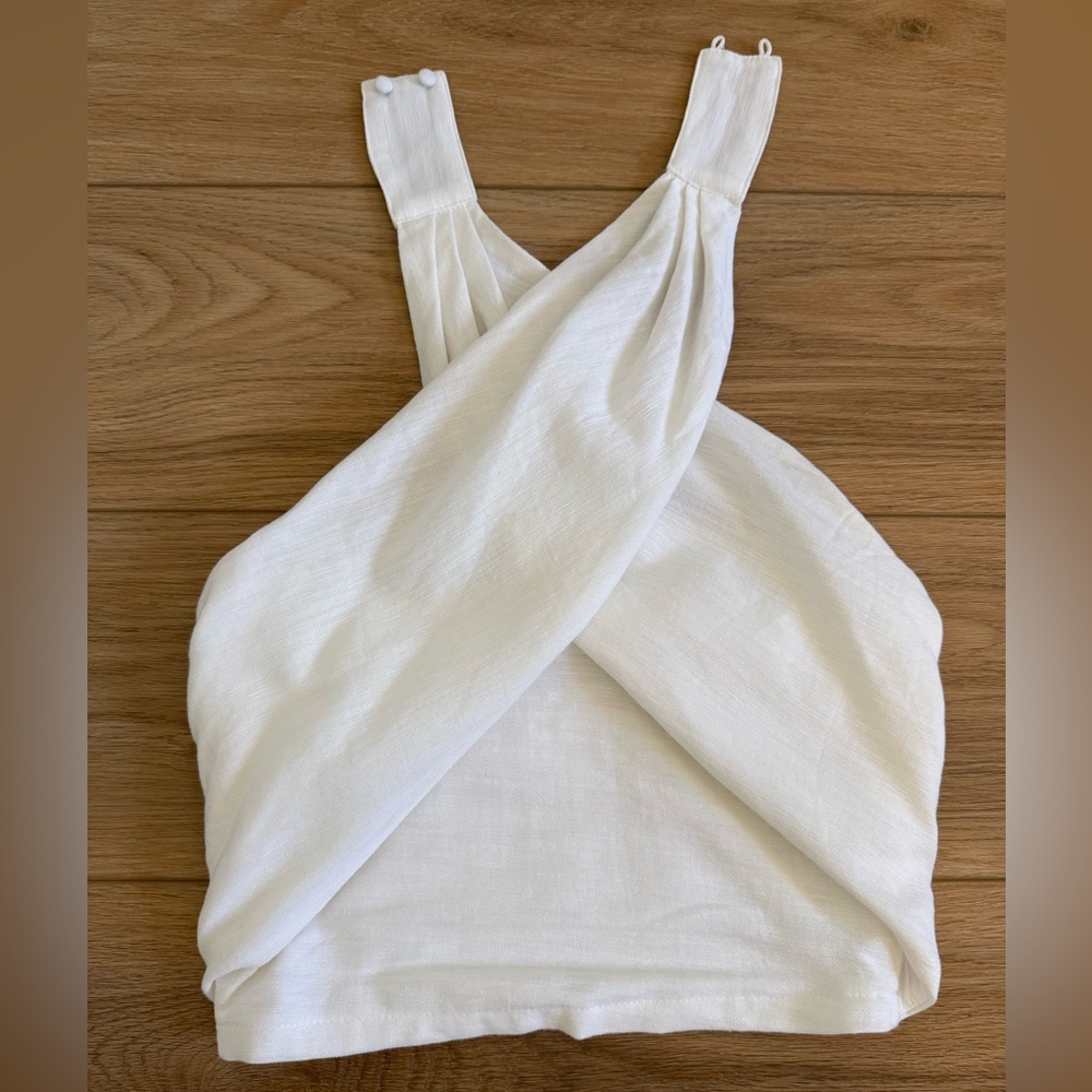 White Sage the Label Cross-Front Women's Crop Top